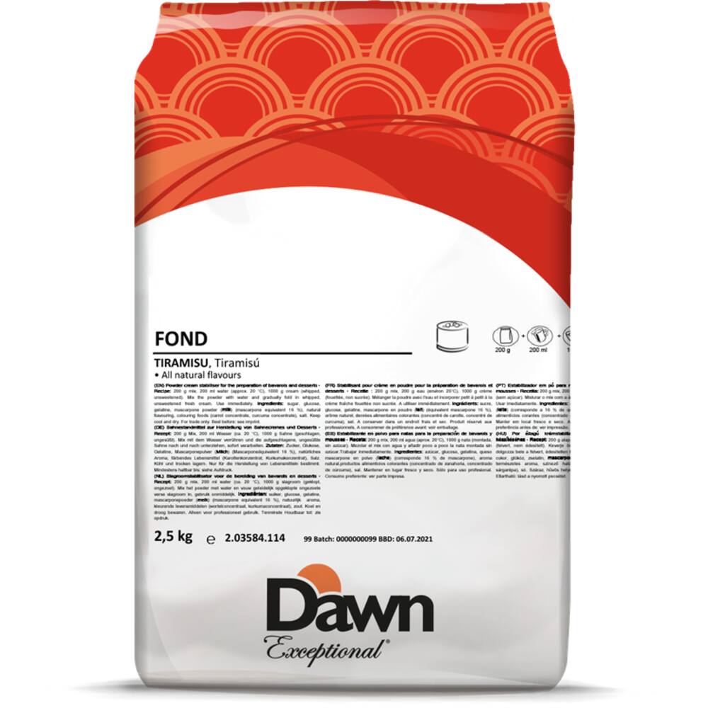 FOND BAVAROIS TIRAMISU 2.5KG                                                                                                                                                                                                                                                                                                                                                                                                                                                                                                                                                                                                                                                                                                                                                                                                     